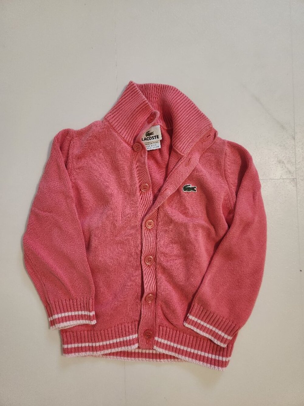 Lacoste kids cotton cardigan sweater
